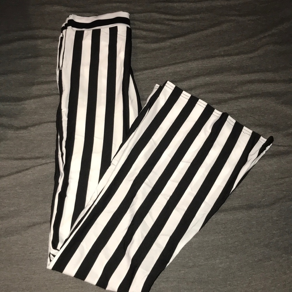 Black/ White pinstripe pants